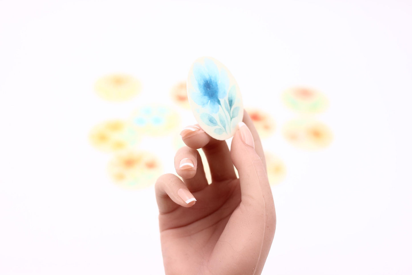 Watercolor Flowers (10pc) Topper Set- Pre-Cut Edible Cupcake/ Cookie/Drink Toppers, Edible Wafer Paper
