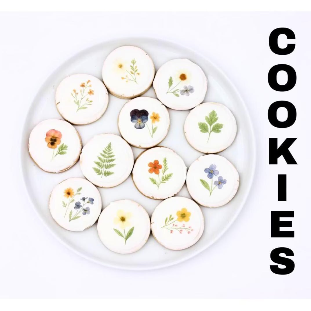 Pressed Flower 2.5” Cookies