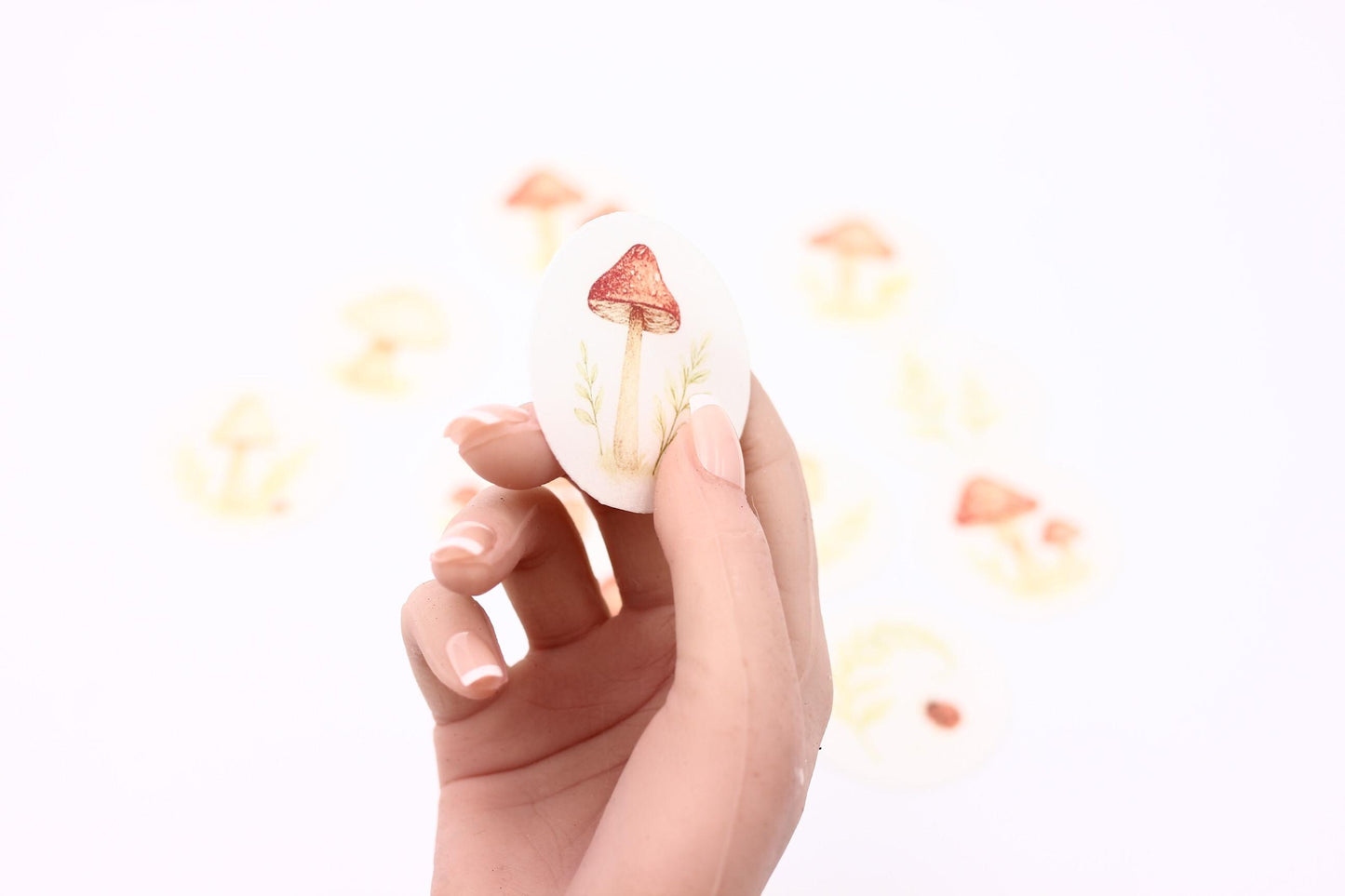 Woodland Mushroom Topper Set- Edible Cupcake Toppers – Set Edible Wafer Paper