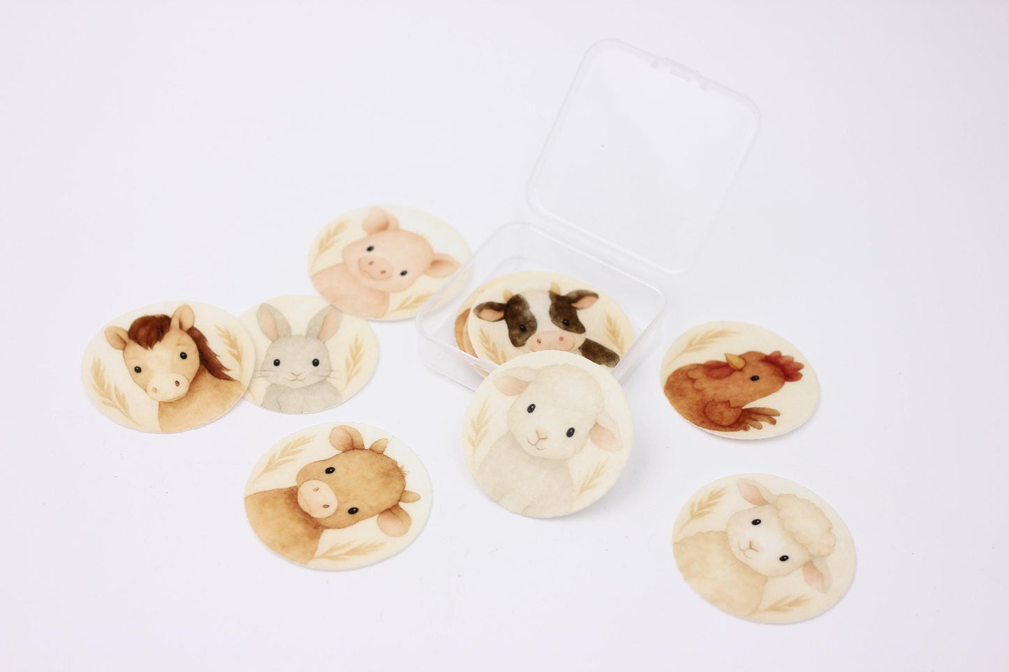 Farm Animals (10pc) Topper Set- Edible Cupcake/ Cookie/Drink Toppers, Edible Wafer Paper
