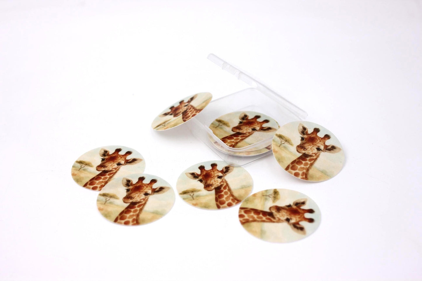 Safari Giraffe Edible Cupcake/ Cookie/Drink Toppers, Edible Wafer Paper