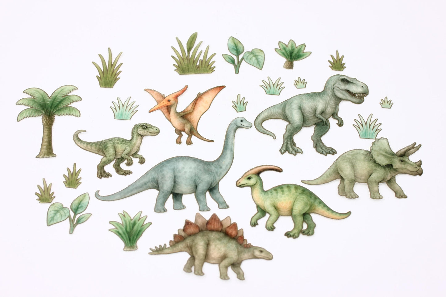 Dinosaur Edible Cupcake/ Cookie/Drink Toppers, Edible Wafer Paper