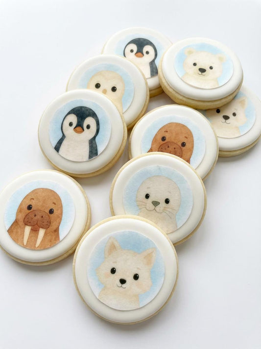 Arctic Animal Sugar Cookies 2.5” Cookies