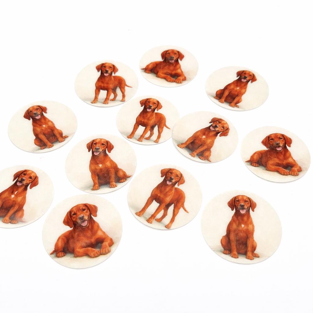 10 Vizsla Edible Toppers – Dog Breed Wafer Paper Toppers for Cakes, Cookies & Desserts
