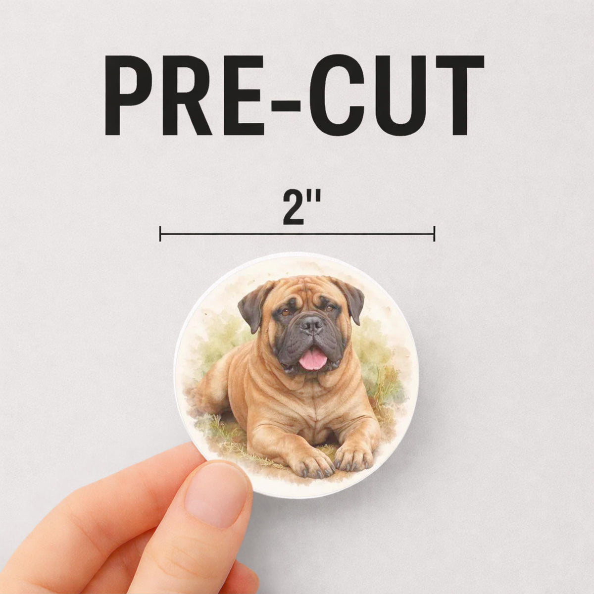 Bullmastiff Edible Cupcake Toppers