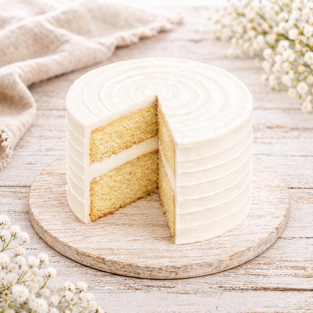 6" Buttercream Cake Iced: Iced Rustic Style - Shipped Frozen Fresh