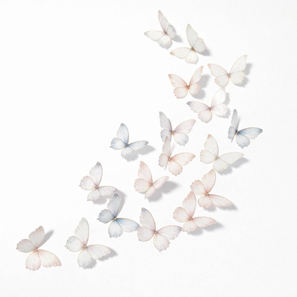 15 Lg Pastel Butterfly Edible Cupcake/ Cookie/Drink Toppers, Edible Wafer Paper