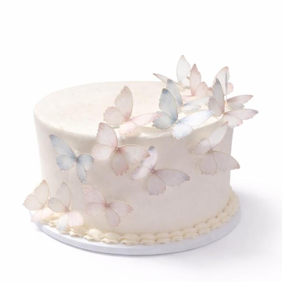 15 Lg Pastel Butterfly Edible Cupcake/ Cookie/Drink Toppers, Edible Wafer Paper