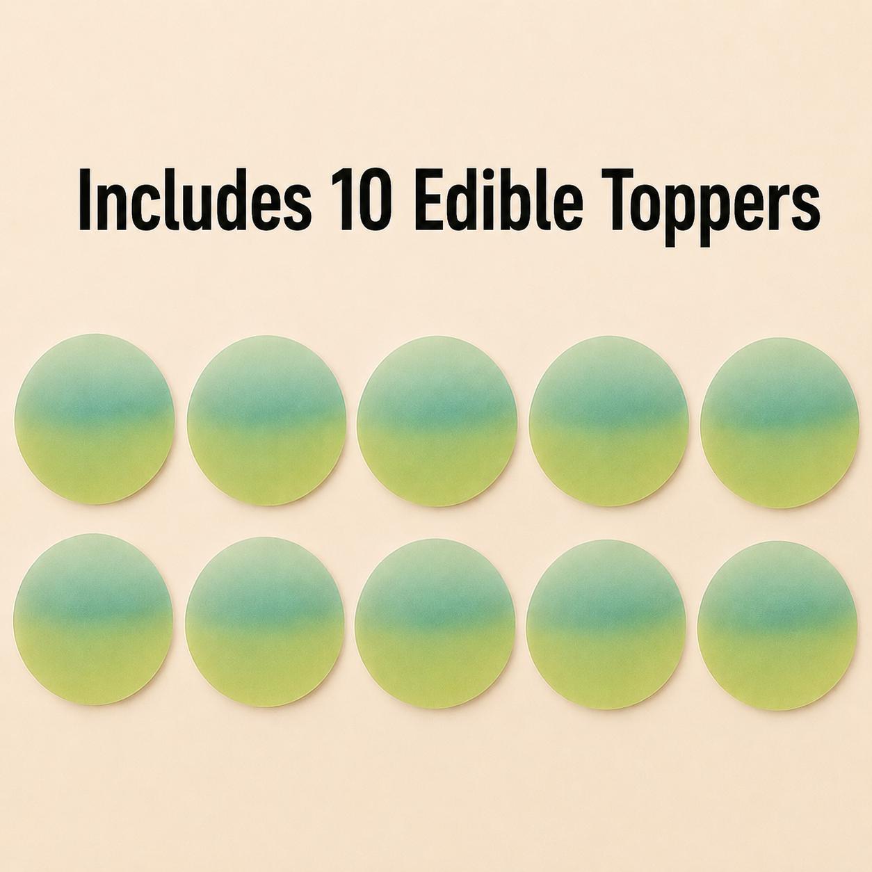 Teddy Bear Gender Reveal Edible Cupcake/ Cookie/Drink Toppers, Edible Wafer Paper (10 pc)