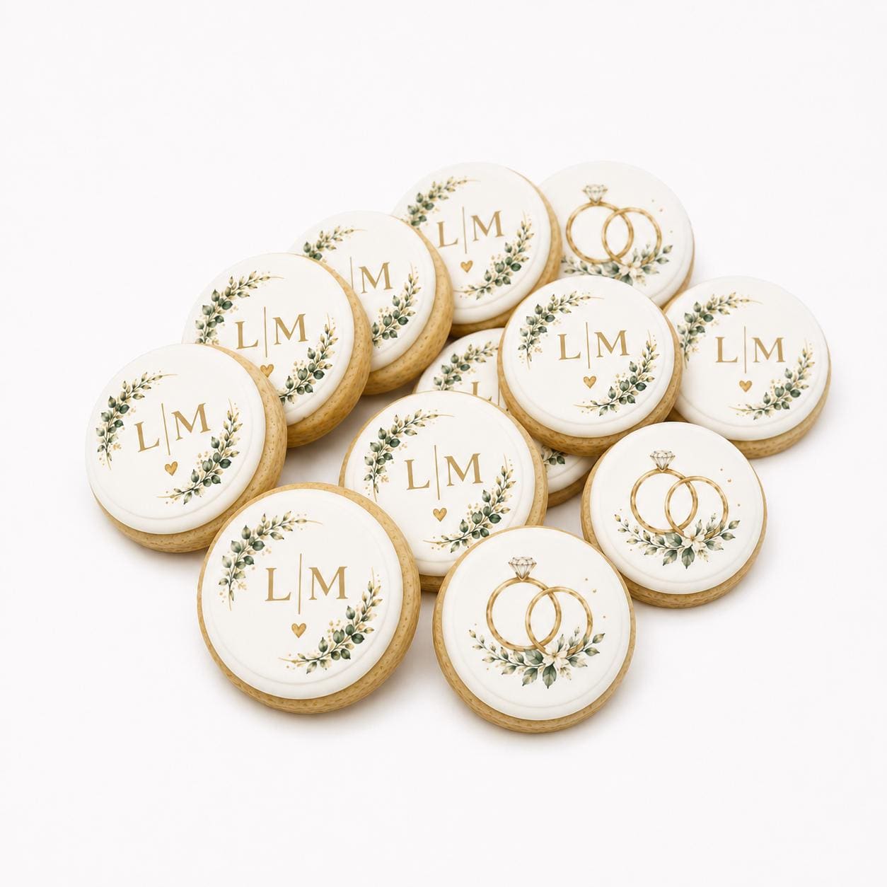 Wedding Monogram Cookies, Personalized Wedding Cookies, Custom Initial Cookies, Bridal Shower Cookies, Engagement Party Cookies