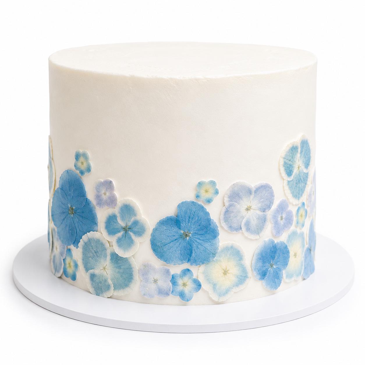 Pressed Hydrangea  (40pc) Toppers Edible Cupcake/ Cookie/Drink Toppers, Edible Wafer Paper