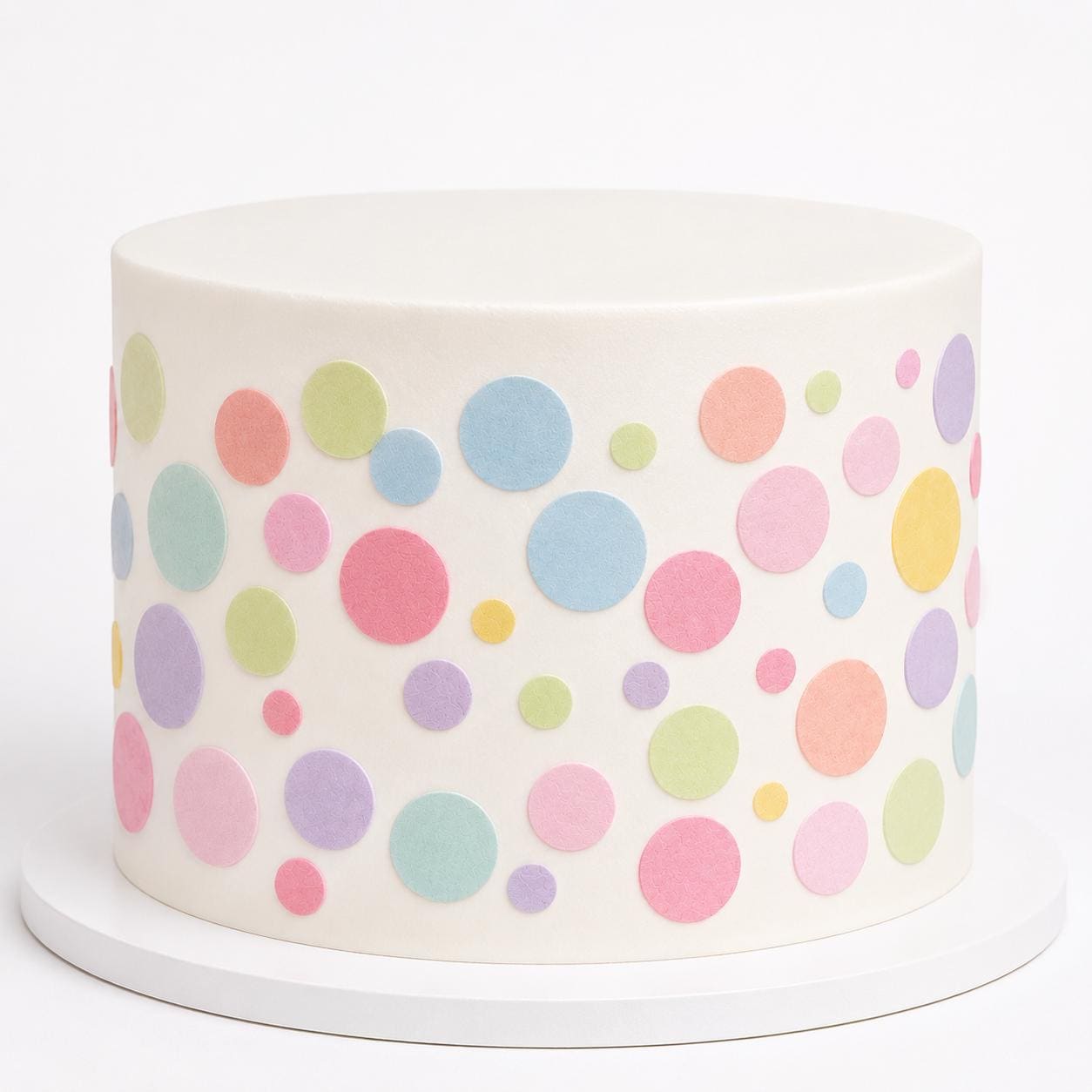 Pastel Polka Dot Edible Cupcake/ Cookie/Drink Toppers (50 pc), Pastel Party Decorations, Baby Shower Wafer Paper Toppers
