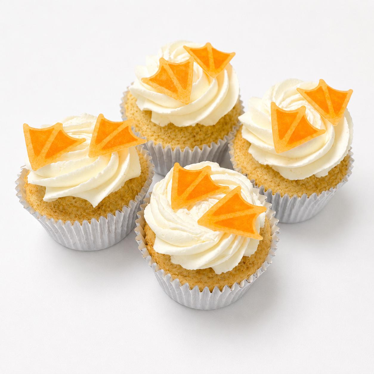 25 Orange Duck Feet Edible Cupcake/ Cookie/Drink Toppers, Cut-Out Duck Footprints