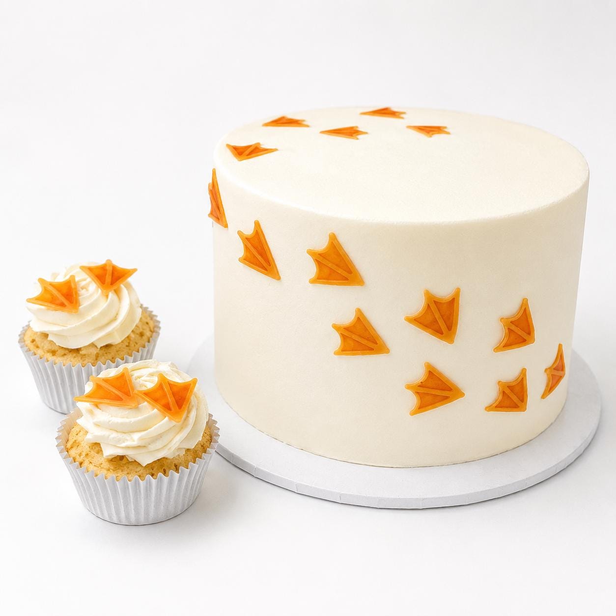 25 Orange Duck Feet Edible Cupcake/ Cookie/Drink Toppers, Cut-Out Duck Footprints