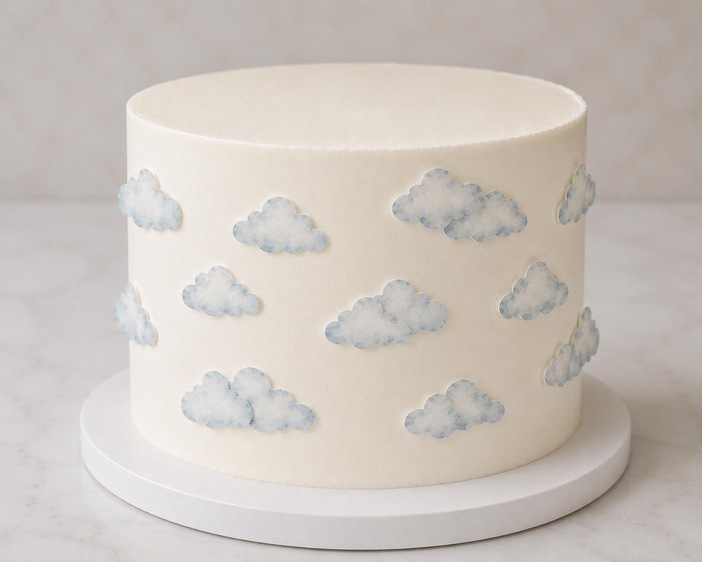Cloud Edible Cupcake/ Cookie/Drink Toppers, Edible Wafer Paper (15 pc)