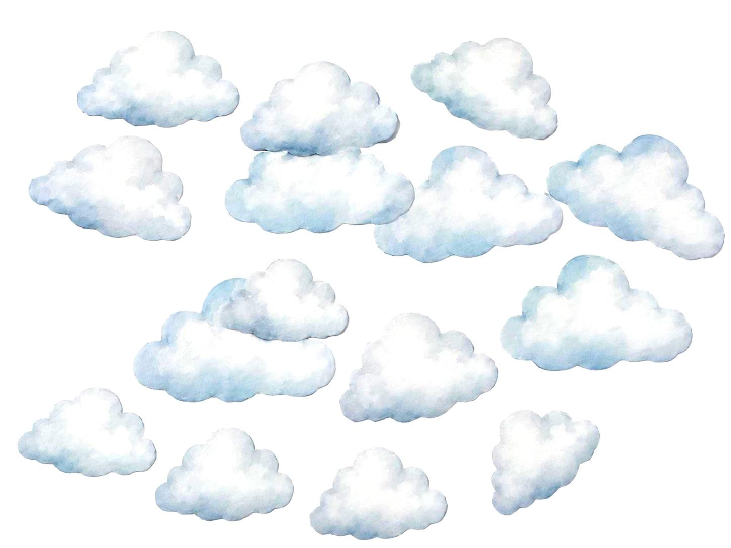 Cloud Edible Cupcake/ Cookie/Drink Toppers, Edible Wafer Paper (15 pc)