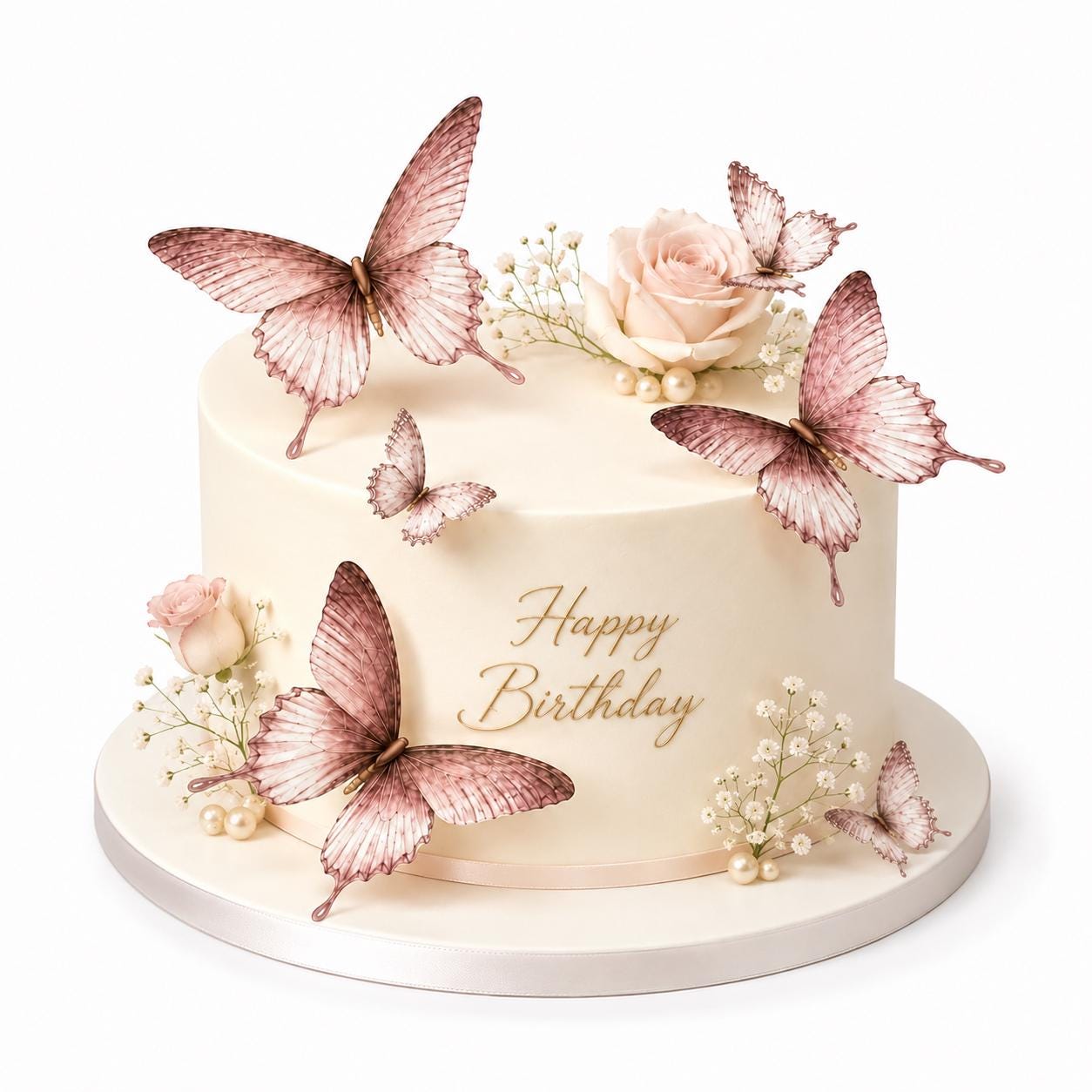 12 pc Romance Mix (Lg, Med, Small) Butterfly Cupcake Toppers, Edible Butterfly Decoration