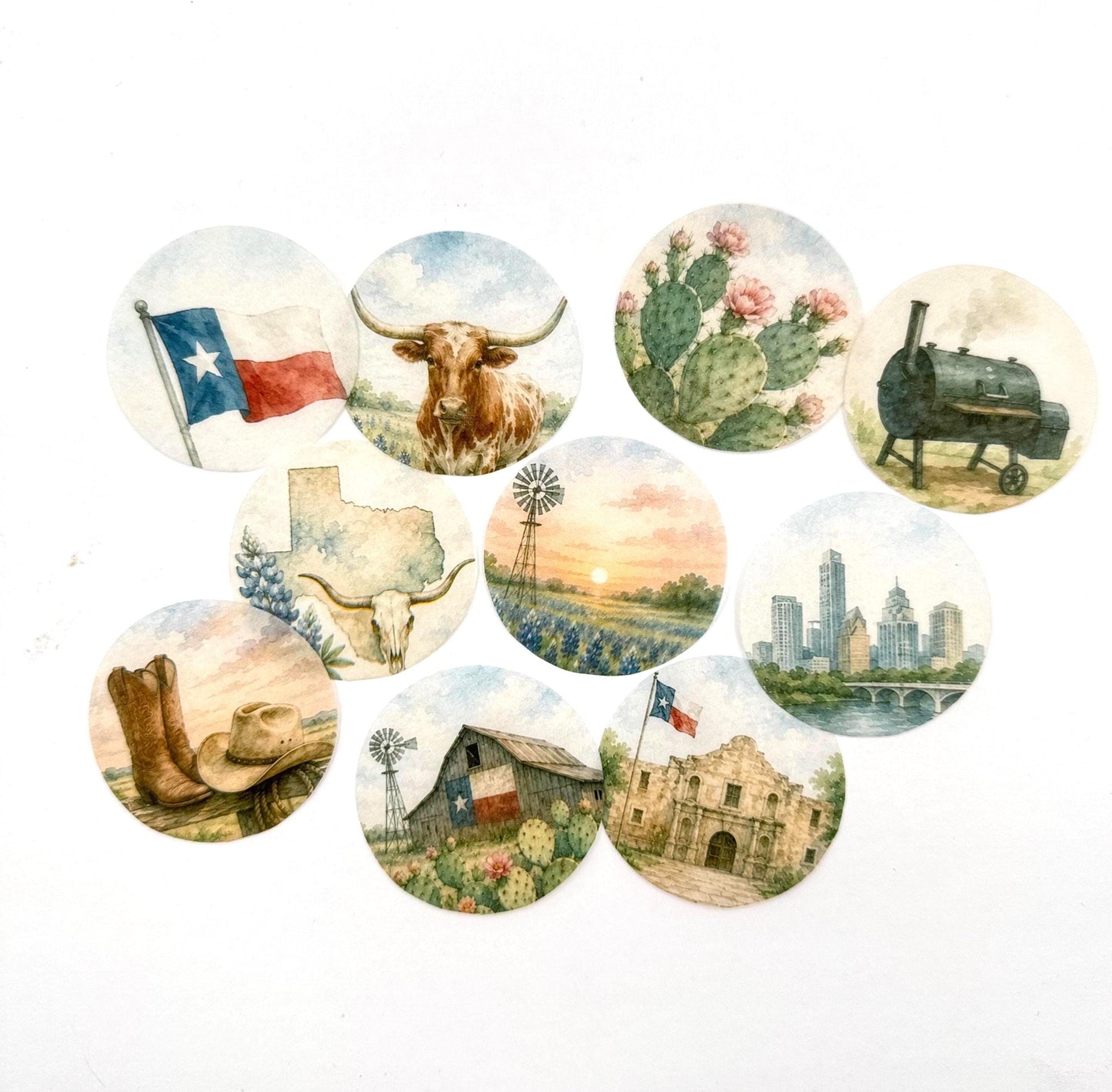 Texas Cupcake Toppers, Edible Western Birthday Decorations