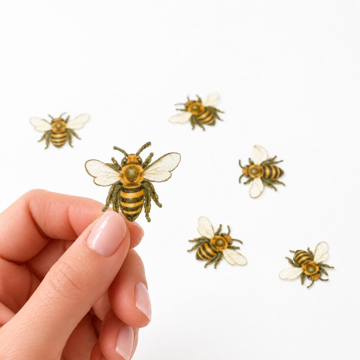 Honeybees (35) cutout Edible Cupcake/ Cookie/Drink Toppers, Edible Wafer Paper