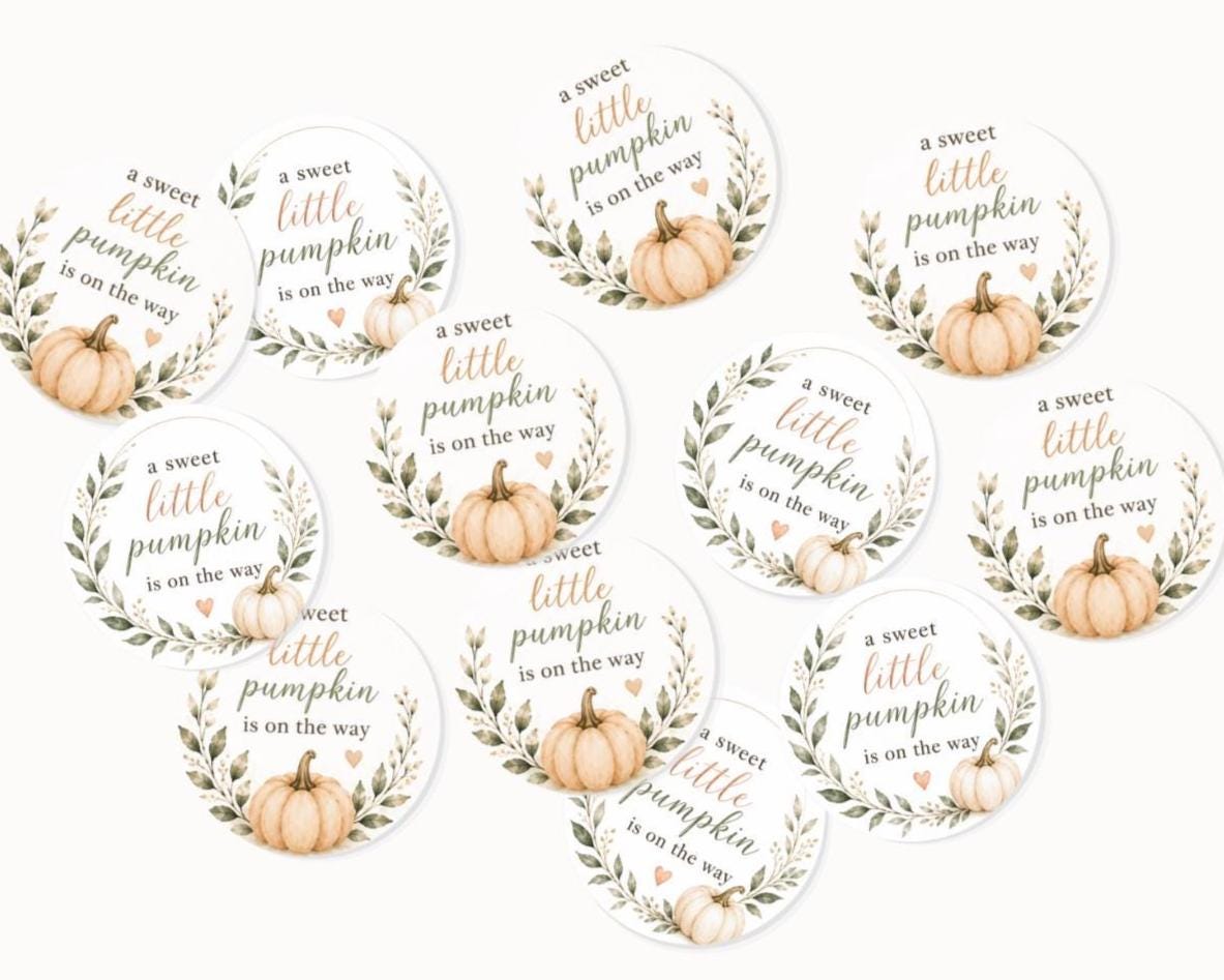 A Sweet Little Pumpkin Is on the Way Edible Cupcake Toppers
