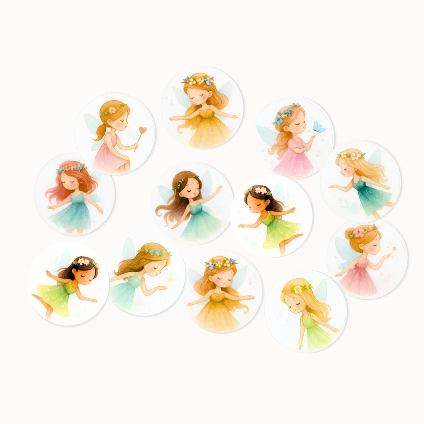 Fairy- Cupcake, cookie Toppers: Edible wafer paper Party Decorations