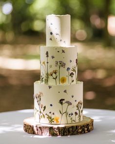 Edible Pressed Flower 3-Tier