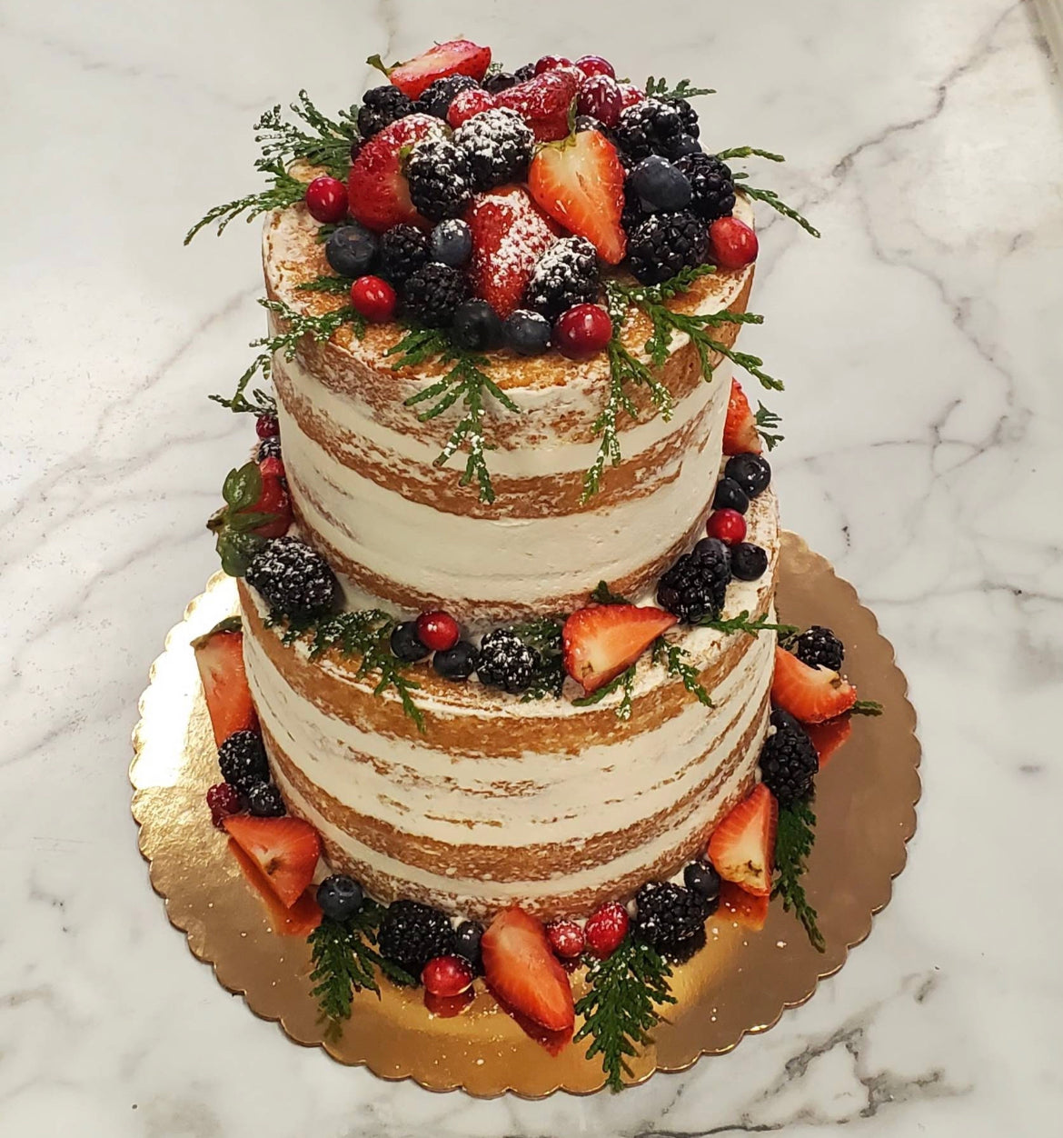 2-Tier Berry Naked Cake